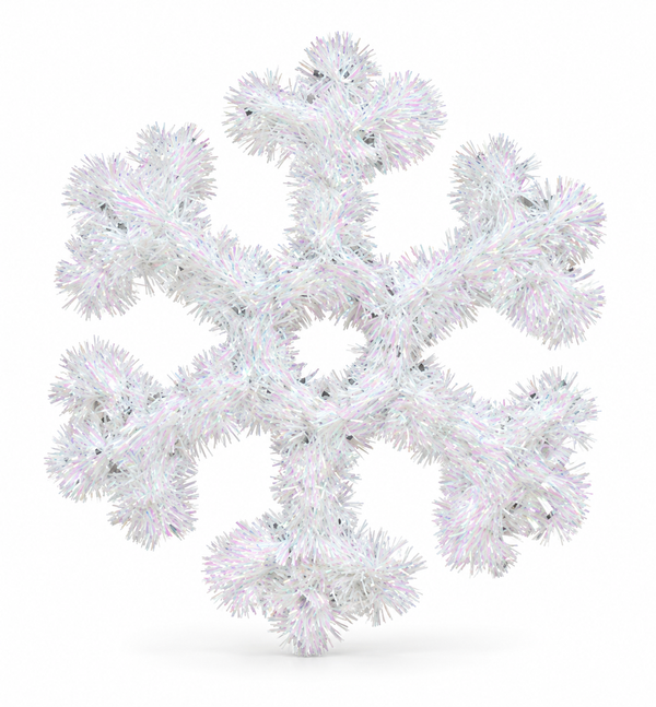 Tinsel Snowflake Plaque – 32 cm