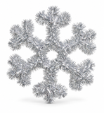 Tinsel Snowflake Plaque – 32 cm