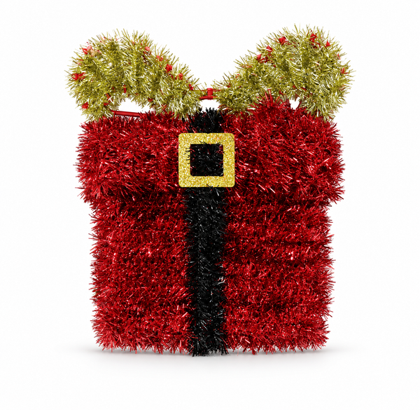 Tinsel Present Plaque – 30 cm