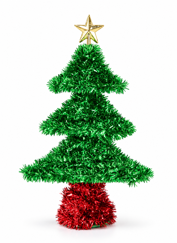Tiered Tinsel Christmas Tree 20 cm