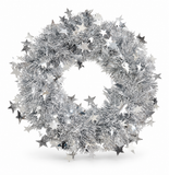 Star Tinsel Christmas Wreath 28 cm