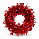 Star Tinsel Christmas Wreath 28 cm