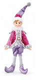 Frosted Pink and Purple Elf Decoration – 38cm