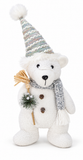 Silver Forest Polar Bear Decoration – 45cm