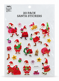 EVA Foil Santa Stickers - 20 Pieces