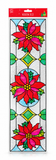 Stained Glass Style Christmas Window Cling - 59 x 13 cm