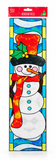 Stained Glass Style Christmas Window Cling - 59 x 13 cm