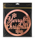 Metallic Merry Christmas Window Wreath – 25 cm