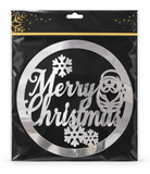 Metallic Merry Christmas Window Wreath – 25 cm