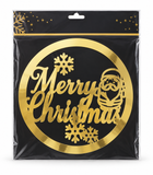 Metallic Merry Christmas Window Wreath – 25 cm