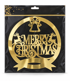 Metallic Merry Christmas Window Wreath – 25 cm