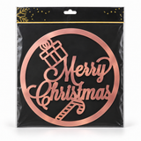 Metallic Merry Christmas Window Wreath – 40 cm