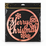 Metallic Merry Christmas Window Wreath – 40 cm
