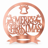 Metallic Merry Christmas Window Wreath – 40 cm