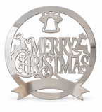 Metallic Merry Christmas Window Wreath – 40 cm