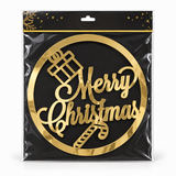 Metallic Merry Christmas Window Wreath – 40 cm