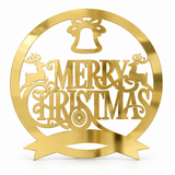 Metallic Merry Christmas Window Wreath – 40 cm