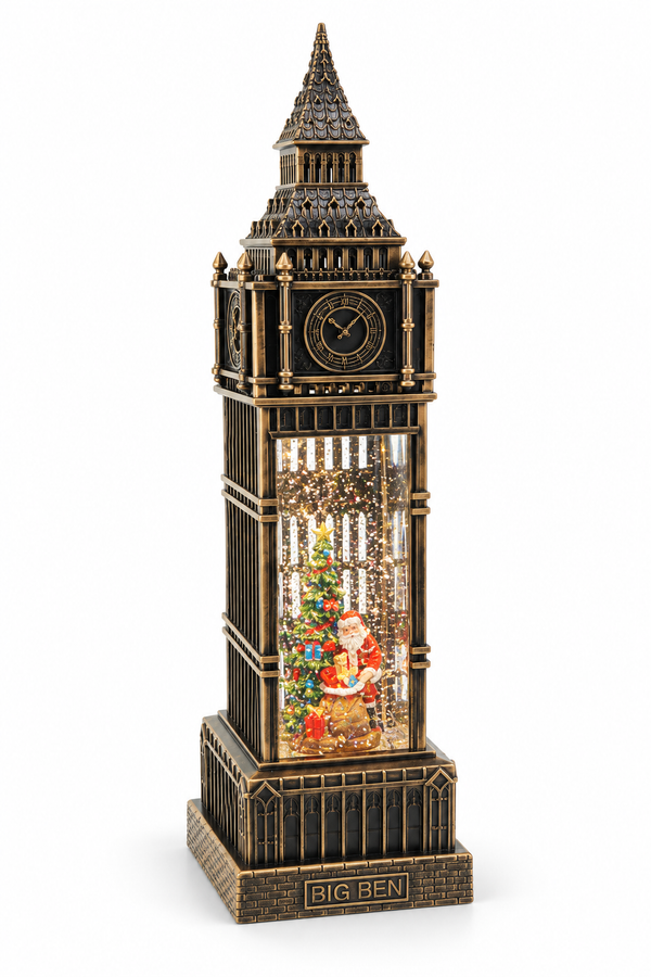 Musical Glitter Swirl Big Ben Tower