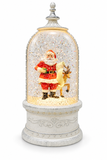 Musical Rotating Christmas Glitter Swirl Cloche