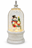 Musical Rotating Christmas Glitter Swirl Cloche