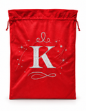 Silver Initial Christmas Gift Sack - 50 x 70 cm