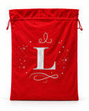 Silver Initial Christmas Gift Sack - 50 x 70 cm