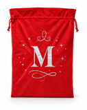 Silver Initial Christmas Gift Sack - 50 x 70 cm