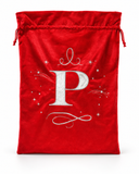 Silver Initial Christmas Gift Sack - 50 x 70 cm