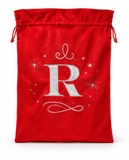 Silver Initial Christmas Gift Sack - 50 x 70 cm