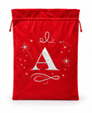 Silver Initial Christmas Gift Sack - 50 x 70 cm