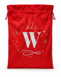 Silver Initial Christmas Gift Sack - 50 x 70 cm