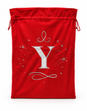 Silver Initial Christmas Gift Sack - 50 x 70 cm