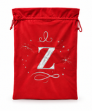 Silver Initial Christmas Gift Sack - 50 x 70 cm