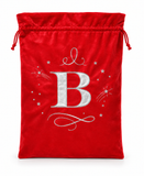 Silver Initial Christmas Gift Sack - 50 x 70 cm