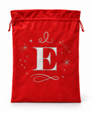 Silver Initial Christmas Gift Sack - 50 x 70 cm