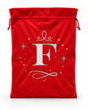 Silver Initial Christmas Gift Sack - 50 x 70 cm