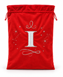 Silver Initial Christmas Gift Sack - 50 x 70 cm