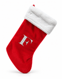 Red and Silver Initial Christmas Stocking - 50 cm