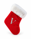 Silver Initial Mini Tree Stocking - 22 cm