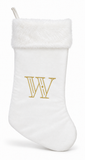 Cream and Gold Initial Christmas Stocking - 50 cm