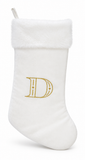 Cream and Gold Initial Christmas Stocking - 50 cm