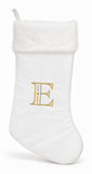 Cream and Gold Initial Christmas Stocking - 50 cm