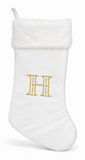 Cream and Gold Initial Christmas Stocking - 50 cm