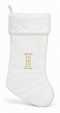 Cream and Gold Initial Christmas Stocking - 50 cm