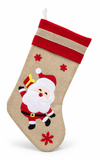 Vintage Felt-Motif Christmas Stocking - 50 cm