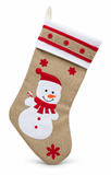 Vintage Felt-Motif Christmas Stocking - 50 cm