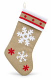 Vintage Felt-Motif Christmas Stocking - 50 cm
