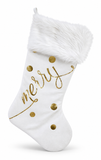 Gold Foil Merry Christmas Stocking - 53 cm