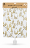 White Foil Print Christmas Table Runner – 180 cm