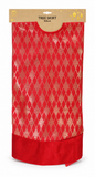 Red and Gold Foil Christmas Tree Skirt 100 cm